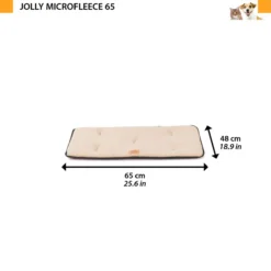 Coussin chien en micro polaire douce Jolly Microfleece 65 taupe - Ferplast