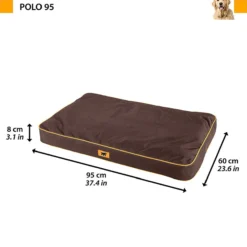 Coussin chien en tissu déperlant et résistant Polo 95 marron taille M/L - Ferplast