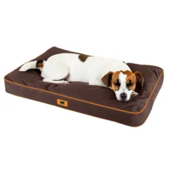 Coussin chien en tissu déperlant et résistant Polo 80 marron taille S/M - Ferplast