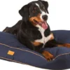 Coussin Jerome, navy/cognac, 80 x 60 x 6 cm