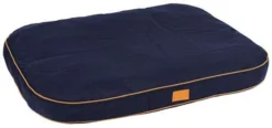 Coussin Jerome, navy/cognac, 100 x 70 x 11 cm