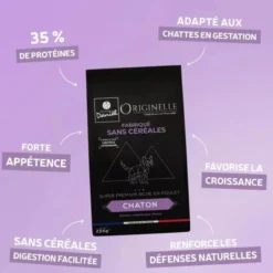 Croquettes chat Originelle Chaton Premium poulet 2,5kg - Les recettes de Daniel