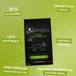Croquettes chat Originelle Stérilisé Premium poulet 2,5kg - Les recettes de Daniel