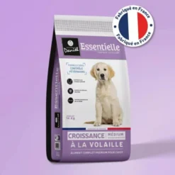 Croquettes chien Essentielle Croissance médium à la volaille 15kg - Les recettes de Daniel