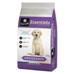 Croquettes chien Essentielle Croissance médium à la volaille 15kg - Les recettes de Daniel