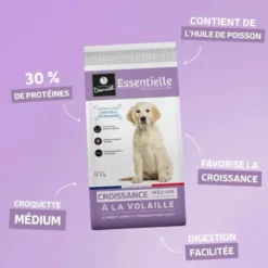 Croquettes chien Essentielle Croissance médium à la volaille 15kg - Les recettes de Daniel