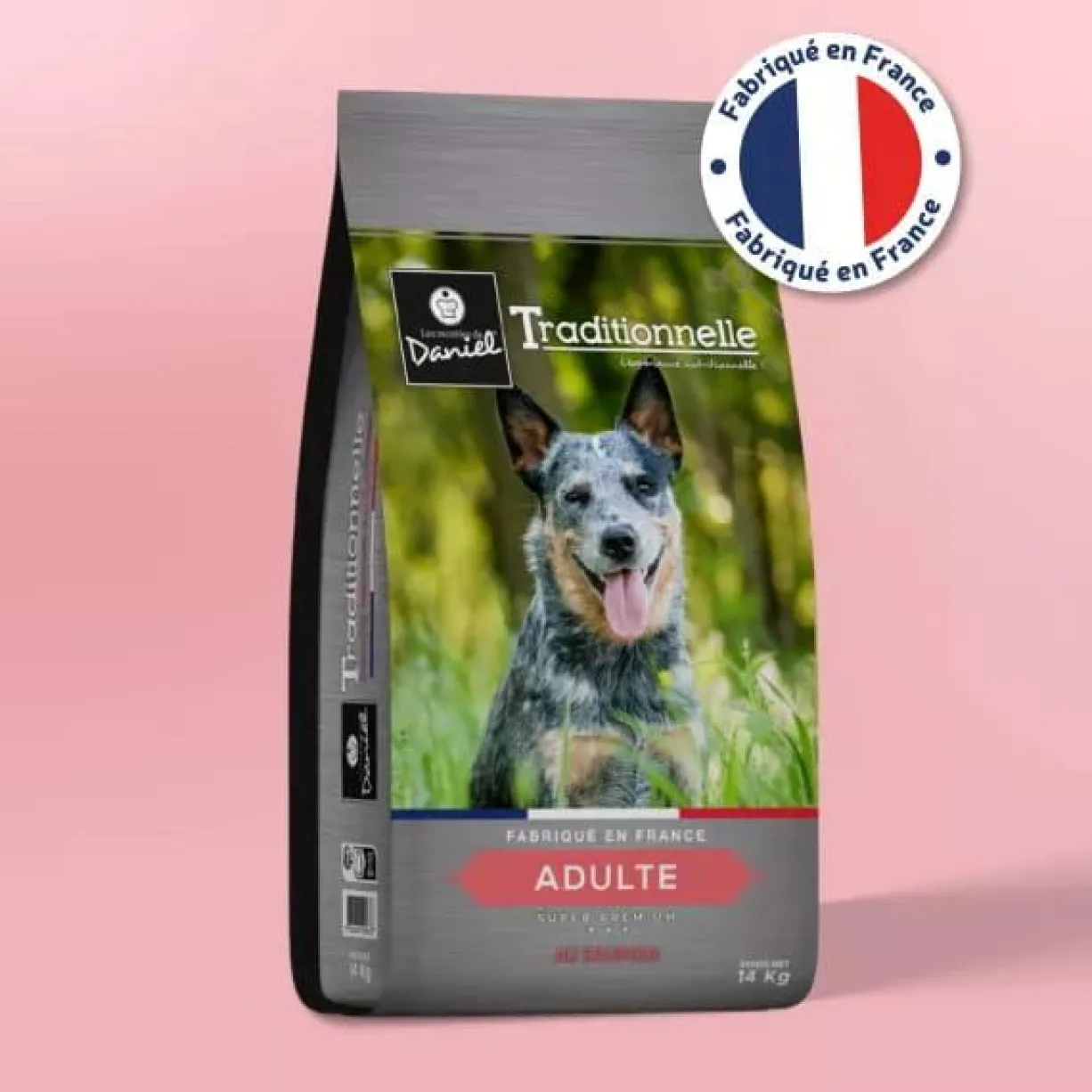 Croquettes chien Traditionnelle Adulte Medium au saumon 14kg - Les recettes de Daniel