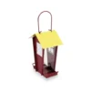 Distributeur de graines pour oiseaux sauvages en métal modèle maison parois transparentes - Gaun