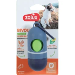 Distributeur de sacs à déjections chien Bivouak bleu - Zolux
