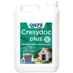 Désinfectant surodorant poulailler, niche, clapier, maison Cresydoc Plus 5L - Onyx