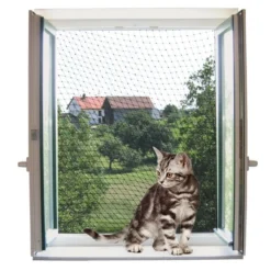 Filet de protection chat transparent L 3x4m - Kerbl