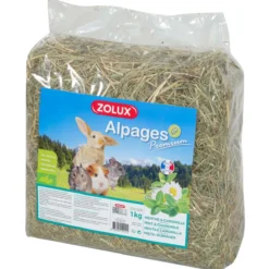 Foin lapin et rongeur Alpages Premium aromatisé menthe et camomille 1KG - Zolux