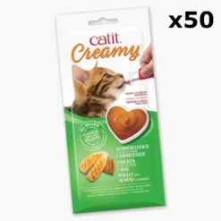 Friandise à lécher chat Creamy 10g poulet et agneau x 50 - Catit