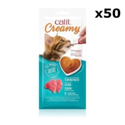 Friandise à lécher chat Creamy 10g thon x 50 - Catit