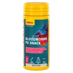 Friandise pour poissons larves de moustique rouge Bloodworms FD Snack Nature 50ML - Sera