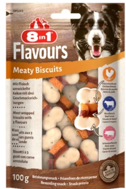 Friandises pour chiens Biscuits à la viande 100g - 8in1