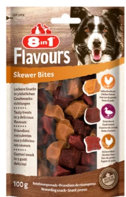 Friandises pour chiens Saveurs Bouchées à la viande 100g - 8in1