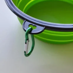 Gamelle de voyage silicone Vert pour chien 1L