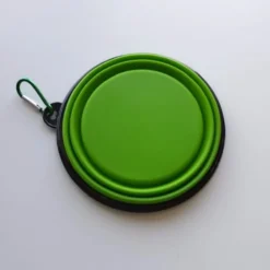 Gamelle de voyage silicone Vert pour chien 1L