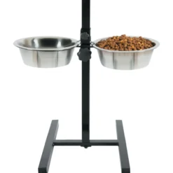 Gamelles inox avec support pour chien 2 x 1,5L taille M - Zolux