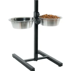 Gamelles inox avec support pour chien 2 x 1,5L taille M - Zolux