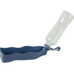 Gourde pliable chien Bivouak 450ML bleue - Zolux