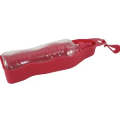 Gourde pliable chien Bivouak 450ML rouge - Zolux