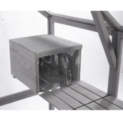 Grand catio équipé chat Deluxe 350x188x188cm sans bâche - Kat’Venture