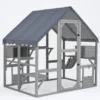 Grand catio équipé chat Deluxe 350x188x188cm avec bâche - Kat’Venture
