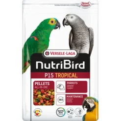 Granulés extrudés pour perroquet multicouleurs NutriBird P15 Tropical 1kg - Versele Laga