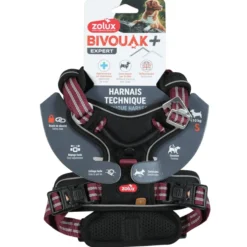 Harnais technique chien Bivouak taille S rouge - Zolux