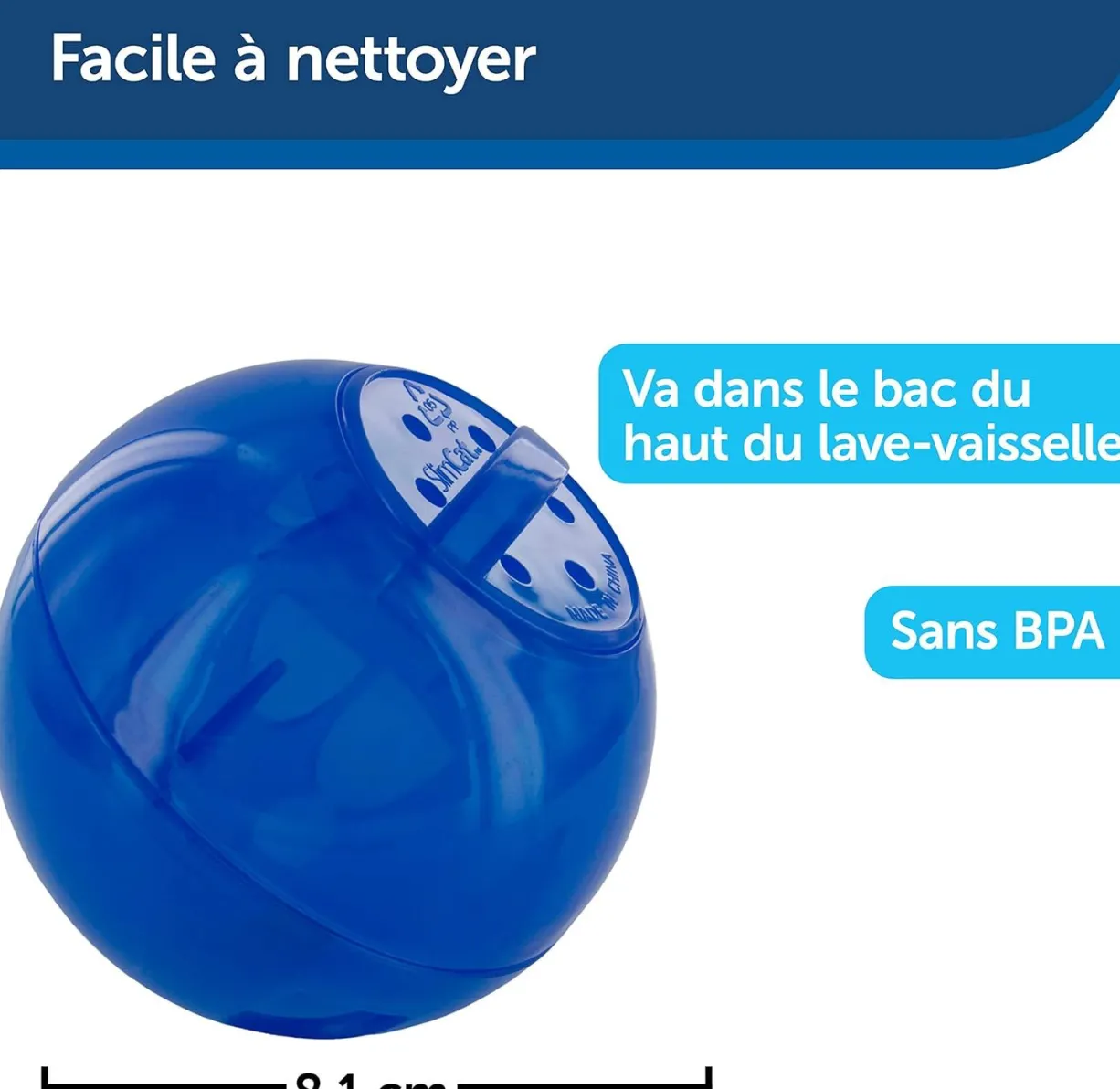 Jouet interactif distributeur de croquettes Slimcat Bleu - Petsafe