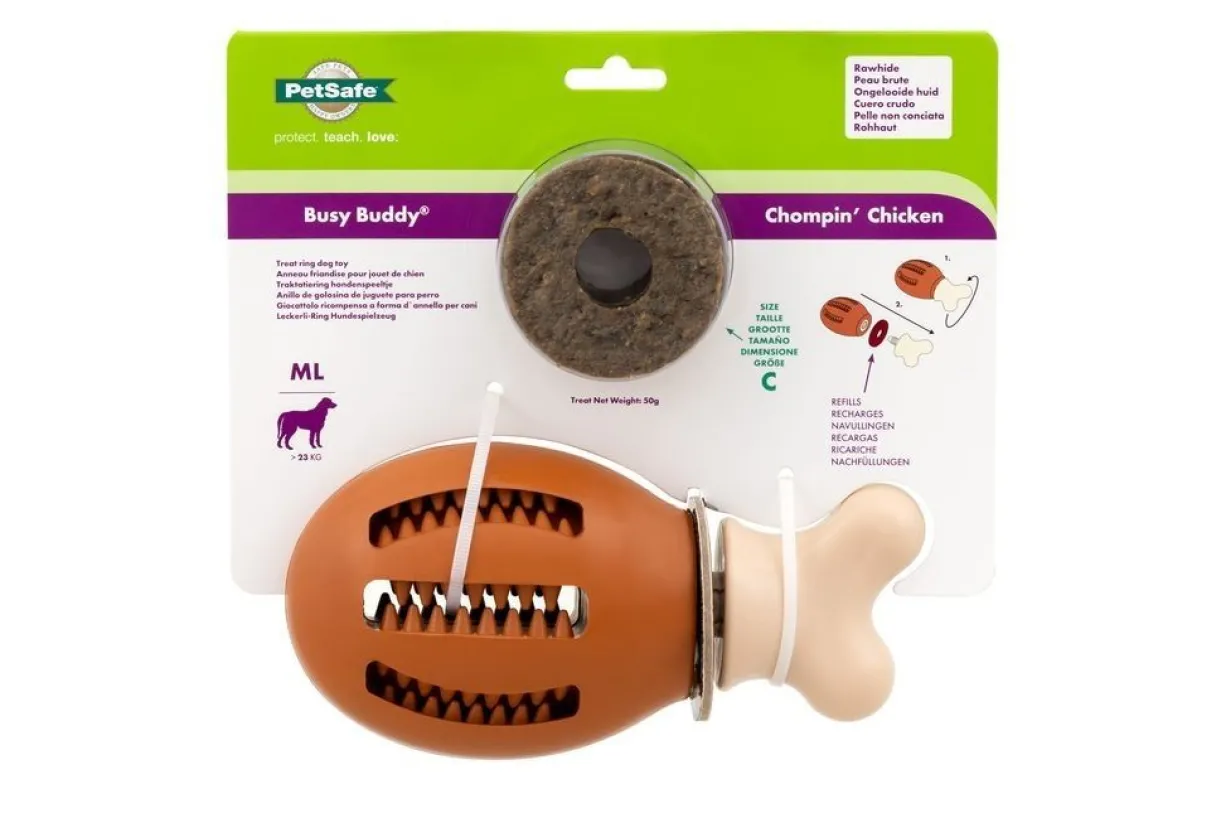 Jouet à mâcher Chien pilon de poulet avec friandises Chompin’ Chicken M/L - PetSafe
