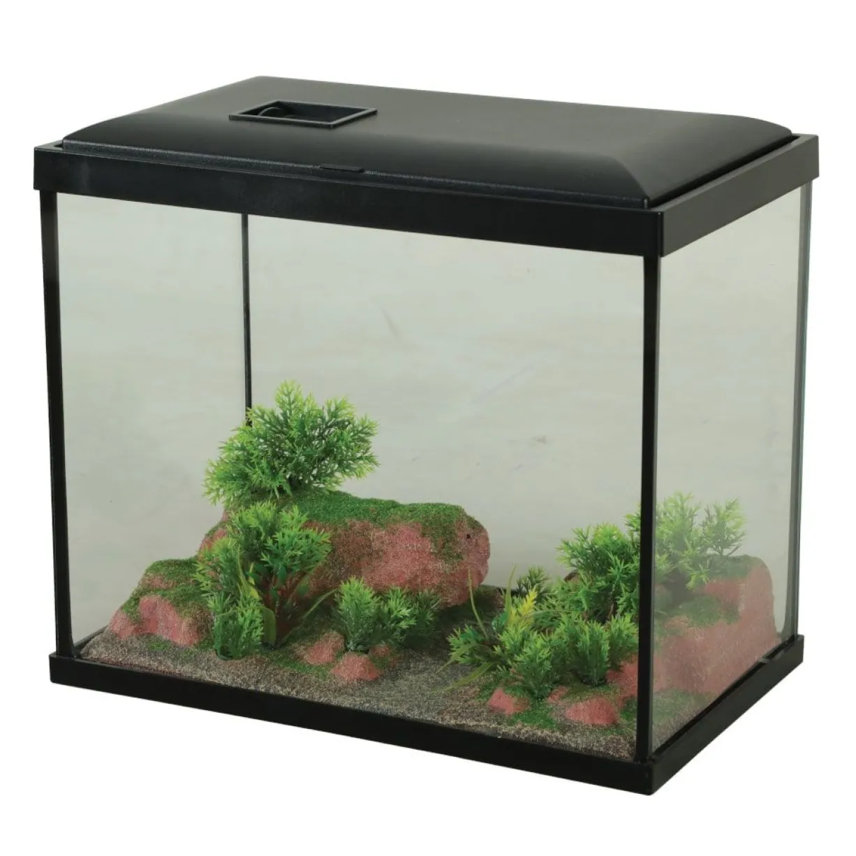 Kit aquarium poisson Initio 30cm noir et décor Landscape Red Soil - Zolux