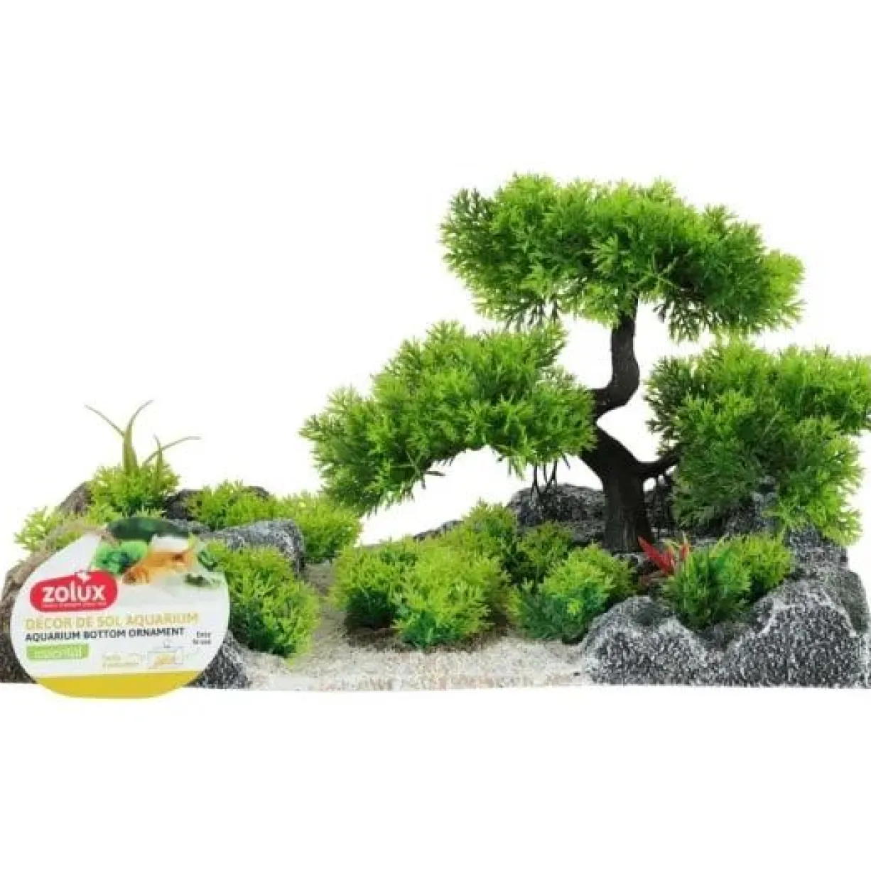 Kit aquarium poisson Initio 35cm noir et décor Landscape Tree - Zolux
