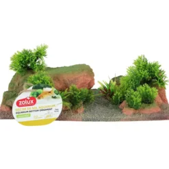 Kit aquarium poisson Initio 30cm blanc et décor Landscape Red Soil - Zolux