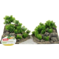 Kit aquarium poisson Initio 35cm blanc et décor Landscape Road - Zolux