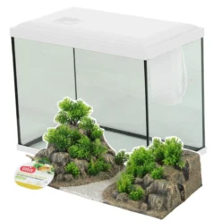 Kit aquarium poisson Initio 35cm blanc et décor Landscape Road - Zolux