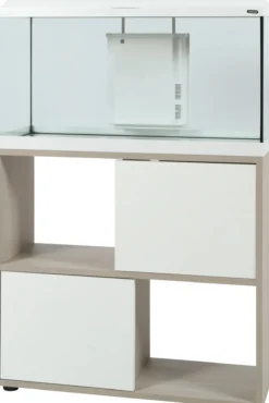 Kit aquarium poisson Tana LED 80 blanc et meuble Iseo Tana 80 mélaminé blanc - Zolux