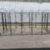 Kit chenil pour animaux 9,6m² - Enclos 400x240x180 cm avec toit Métal
