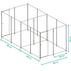 Kit Chenil Premium 8m² Large Double – Animal Valley - KeniLux