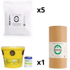 Kit de traitement anti mouche biologique complet Appibuster / Biomite / Biowasp 5 lâchers - Bestico