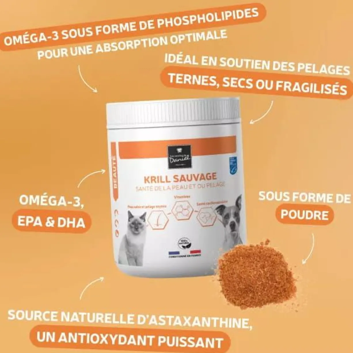 Krill Sauvage chien et chat 150g - Les recettes de Daniel