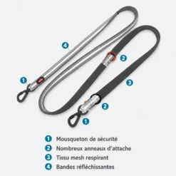 Laisse éducation chien Bivouak 2m bleue - Zolux