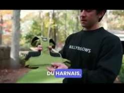 Laisse Ladder Combat et harnais Hurricane noir taille L - BullyBillows