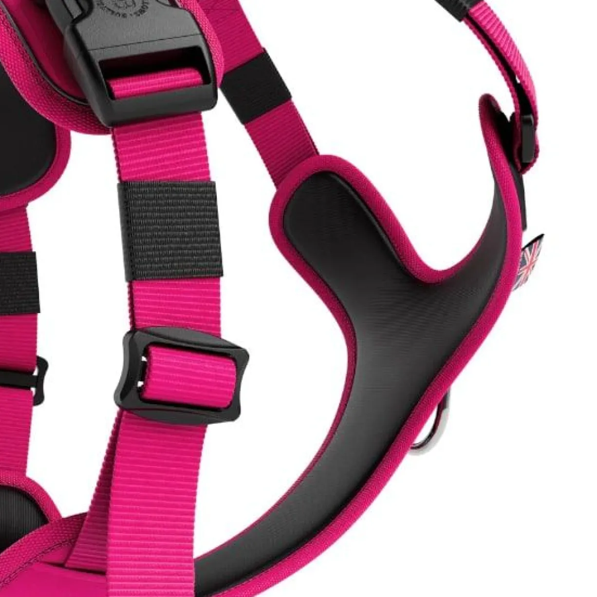 Laisse Ladder Combat et harnais Hurricane rose carmin taille M - BullyBillows