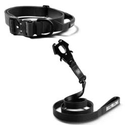 Laisse Lighter Swivel Combat et collier Lighter Combat Collar 4cm noir taille M - BullyBillows