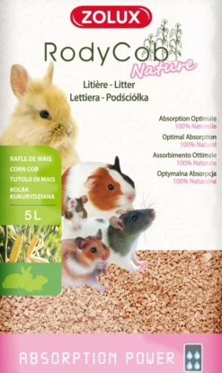 Litière lapin et rongeur Rody'Cob Nature 5L – Zolux