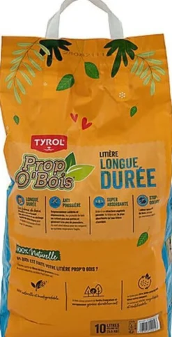 Litière rongeur longue durée Prop O’Bois 20L - Tyrol