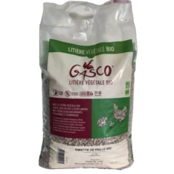 Litière Végétale Biologique Pellets de Paille 16Kg